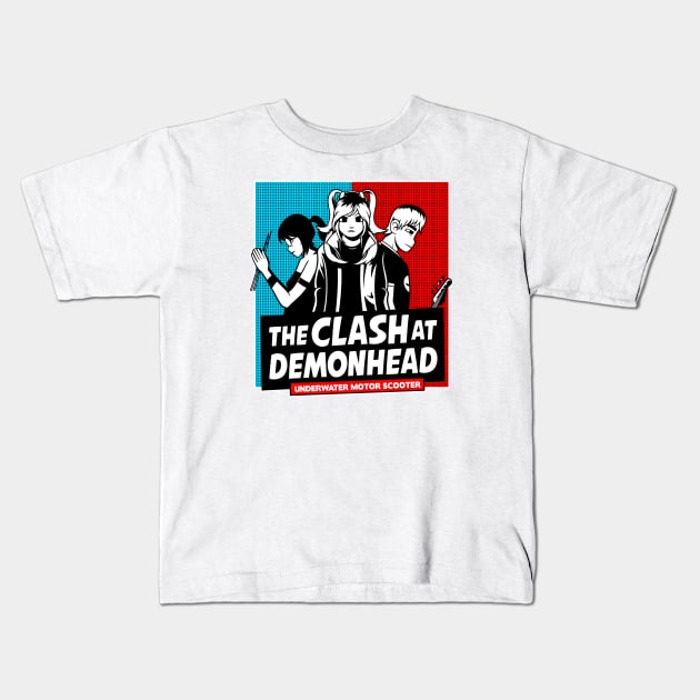 Clash At Demonhead Kids T-Shirt by wloem